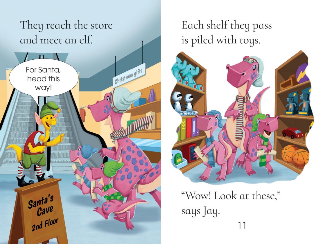 Usborne First Reading 3 Dinosaur Tales The Dinosaurs who Met Santa Claus