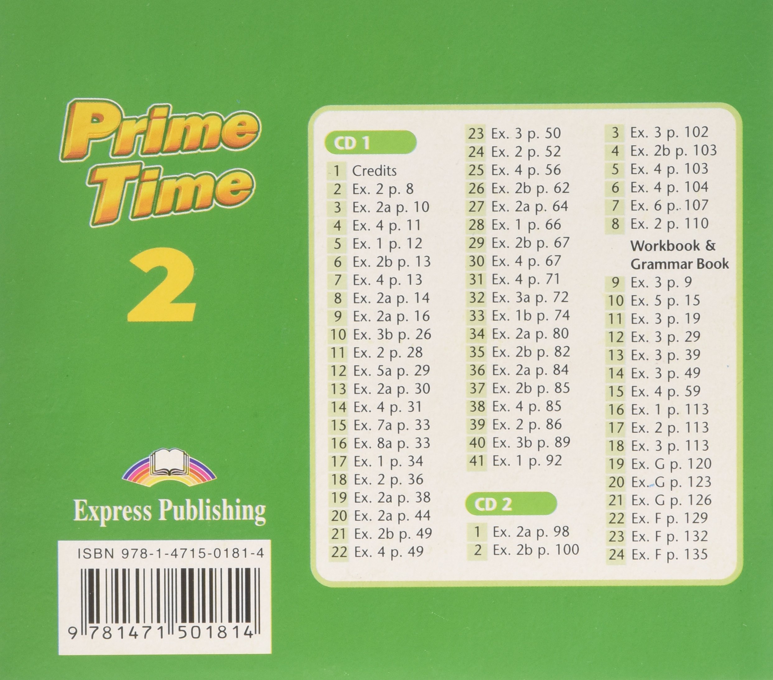 Prime Time 2 Student's CDs