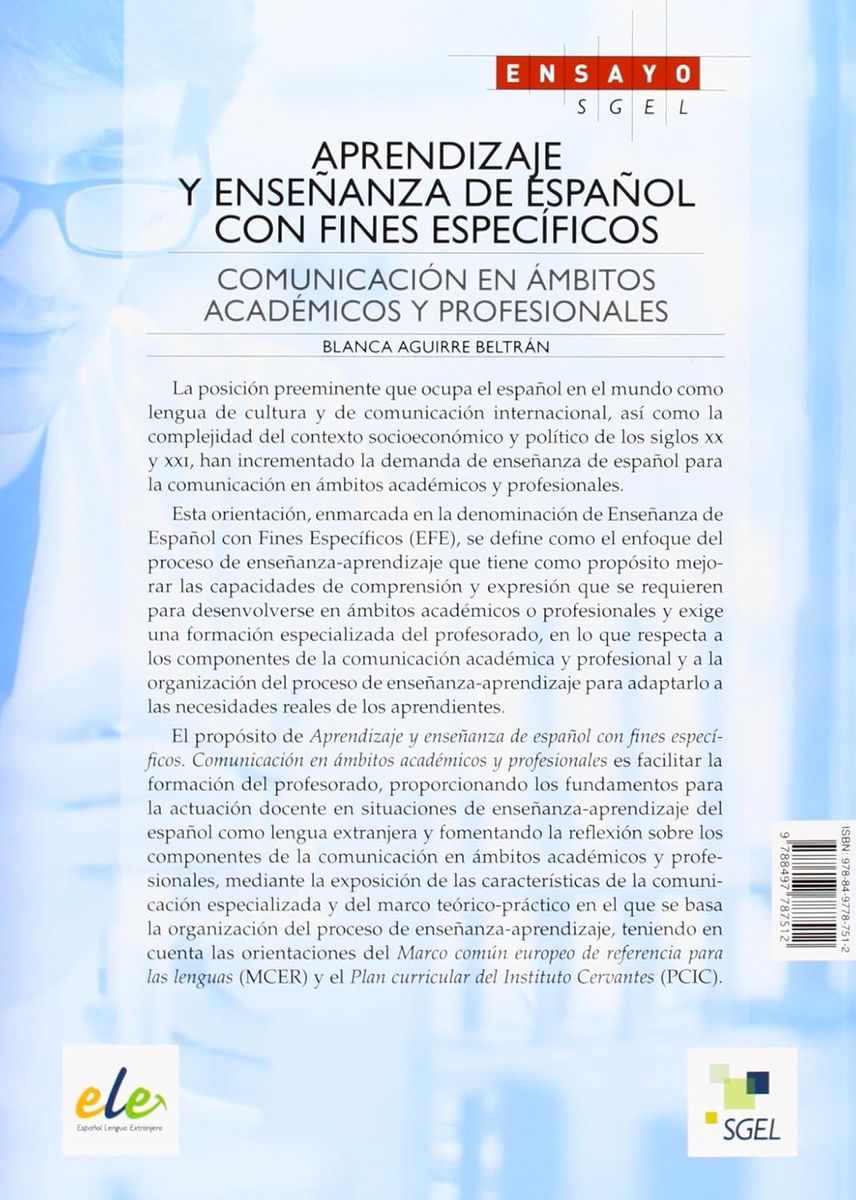 Aprendizaje y ensenanza de espanol con fines especifico