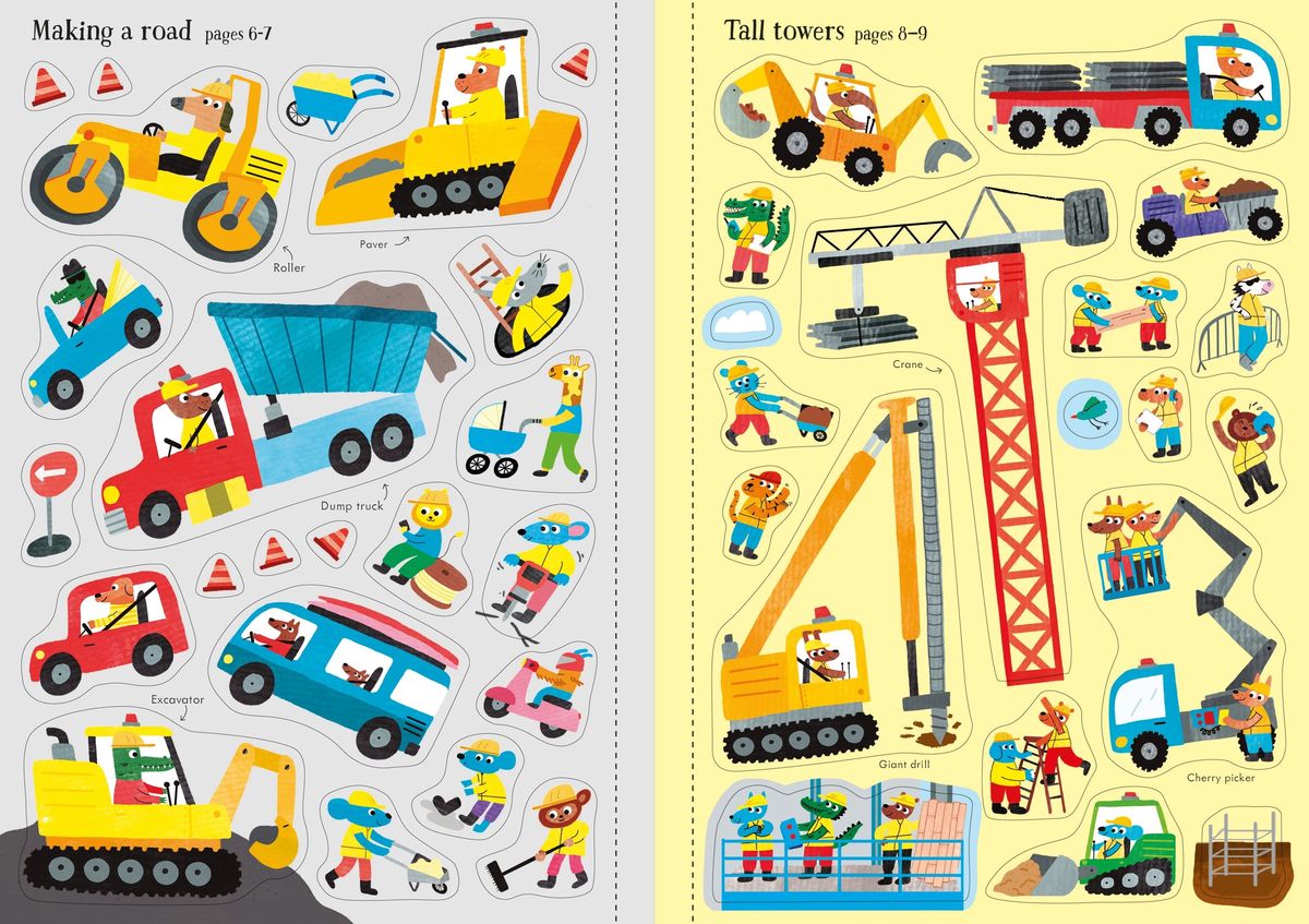 Usborne Little First Stickers Building Site