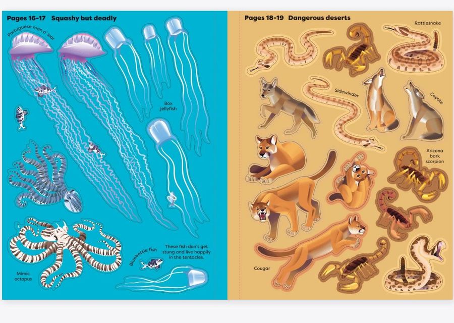 Usborne Big Sticker Book of Deadly Animals