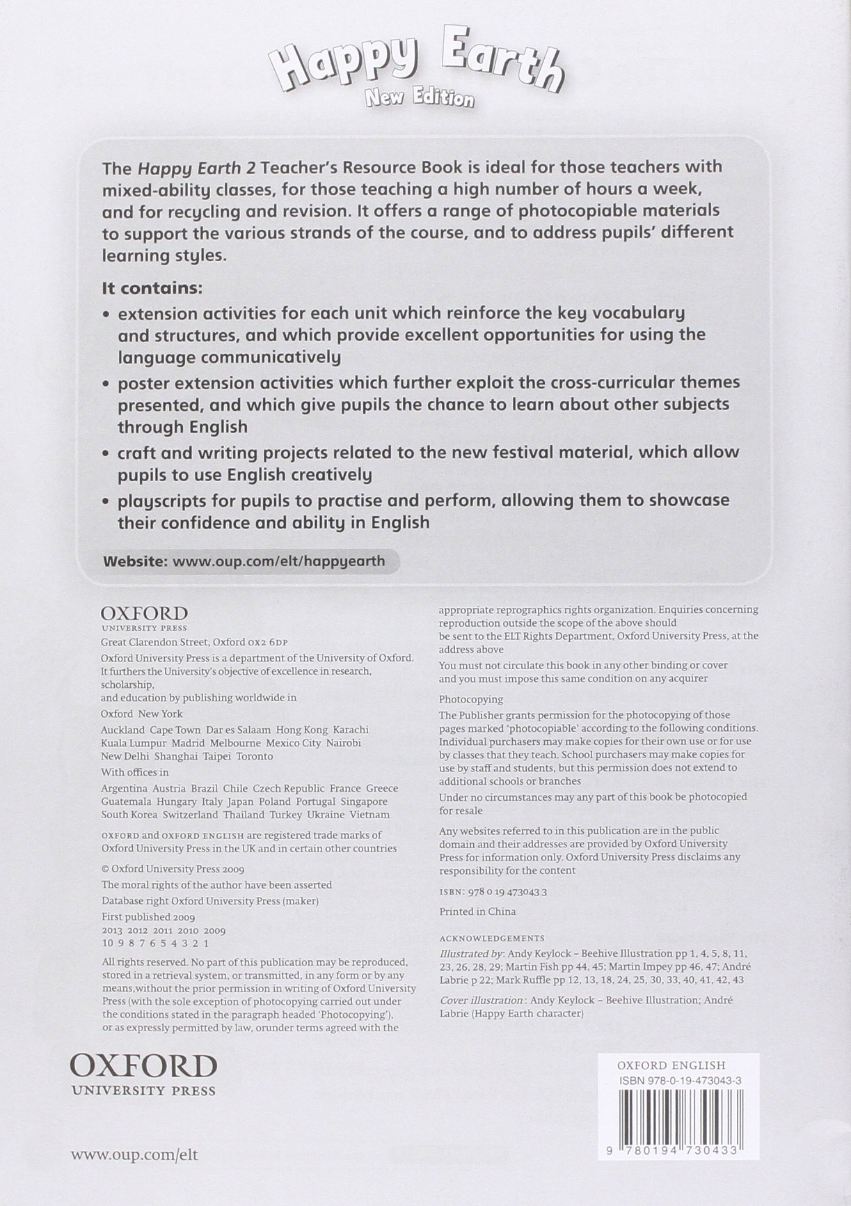 Happy Earth New Edition 1-2 Teacher's Resource Pack