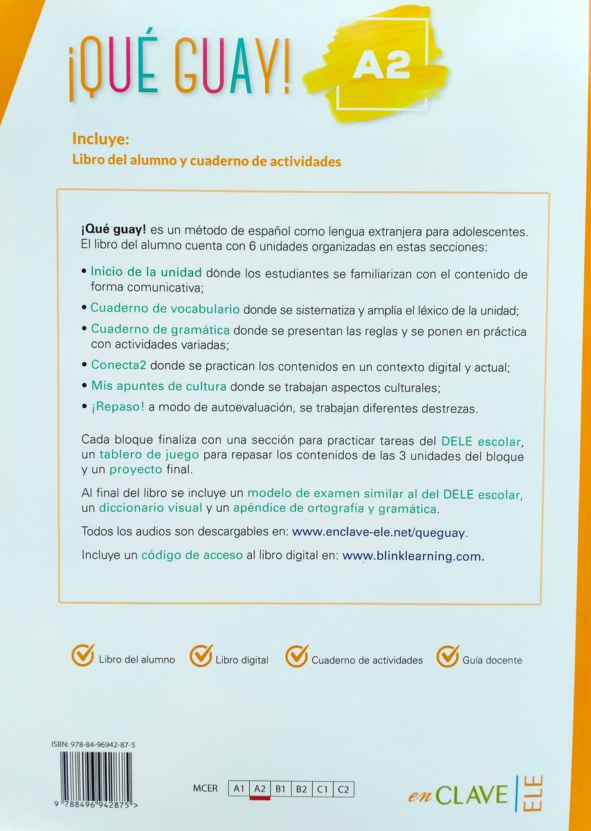 Que guay A2 Libro del alumno + Cuaderno de Actividades + Audio