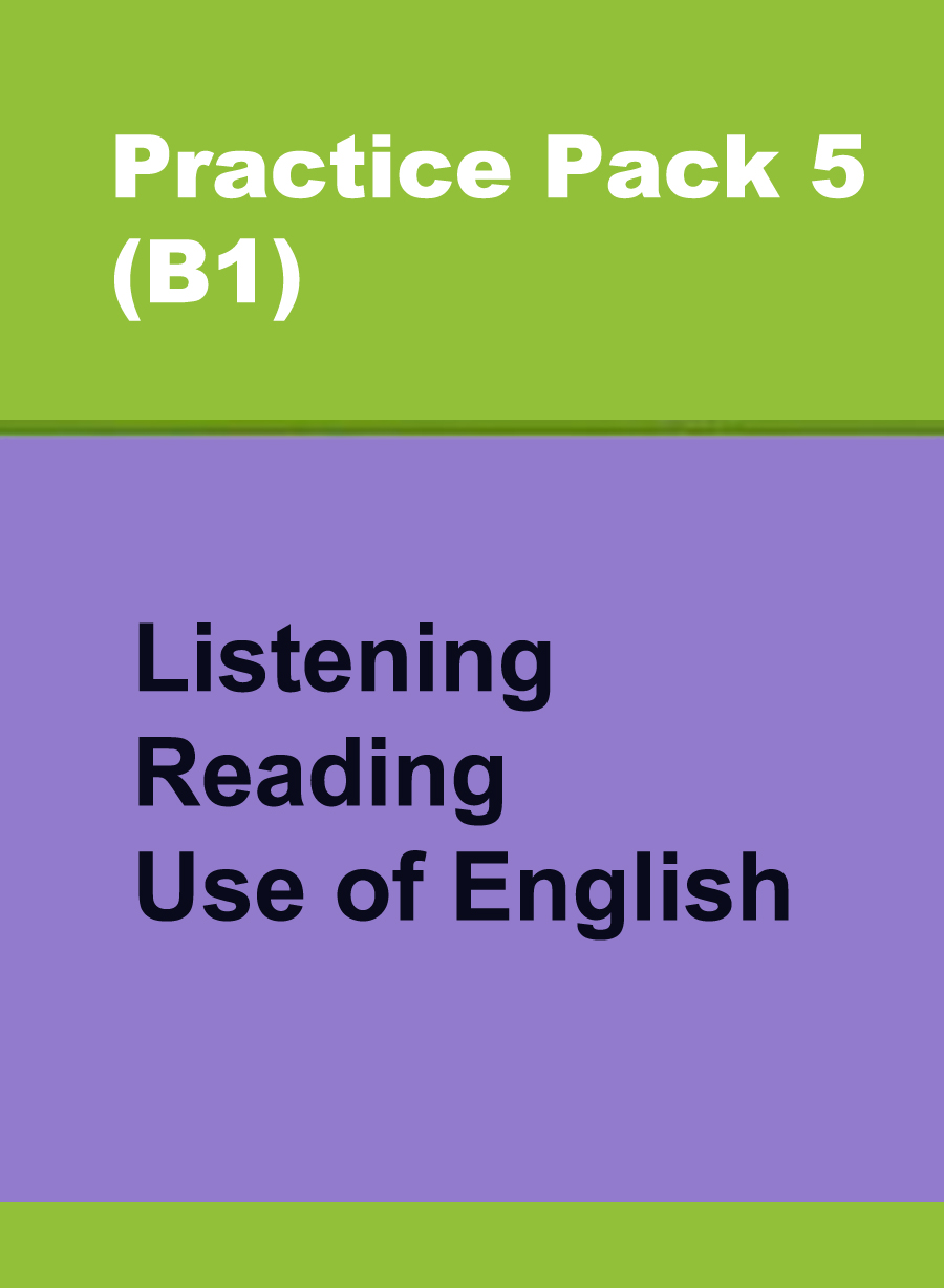Сборник онлайн-тестов по английскому языку Practice Pack 5 (B1) Listening, Reading, Use of English