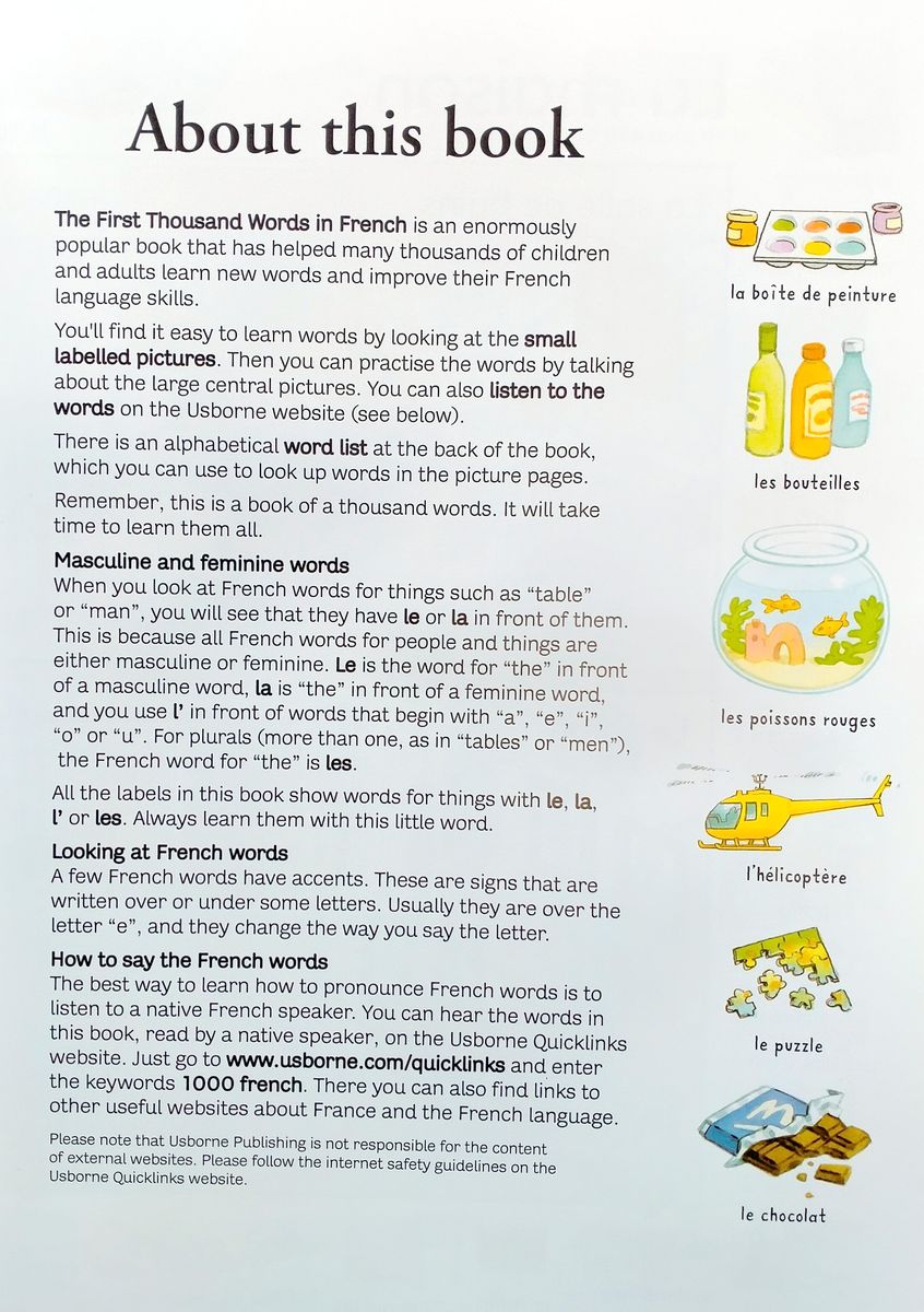 The Usborne First Thousand Words in French