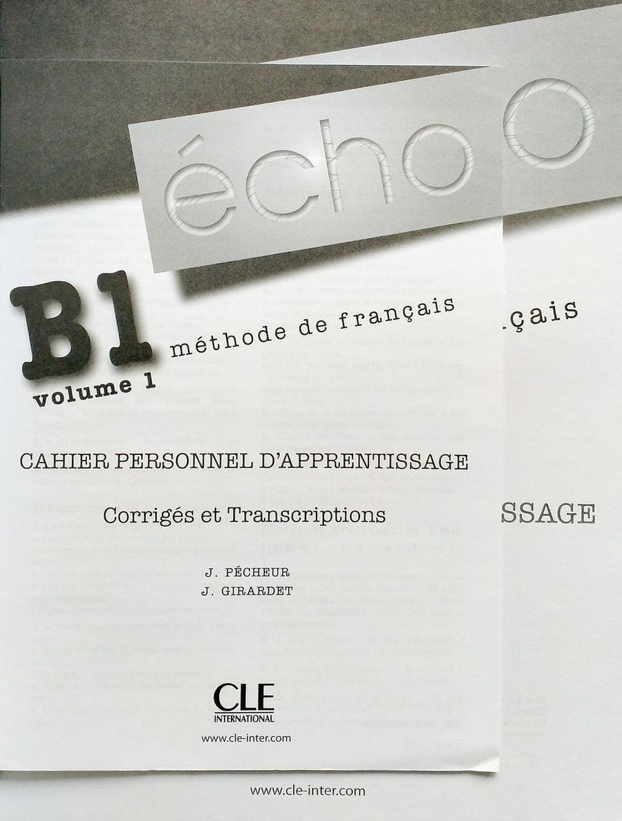 Echo Novelle edition B1.1 Cahier d'exercices + CD audio