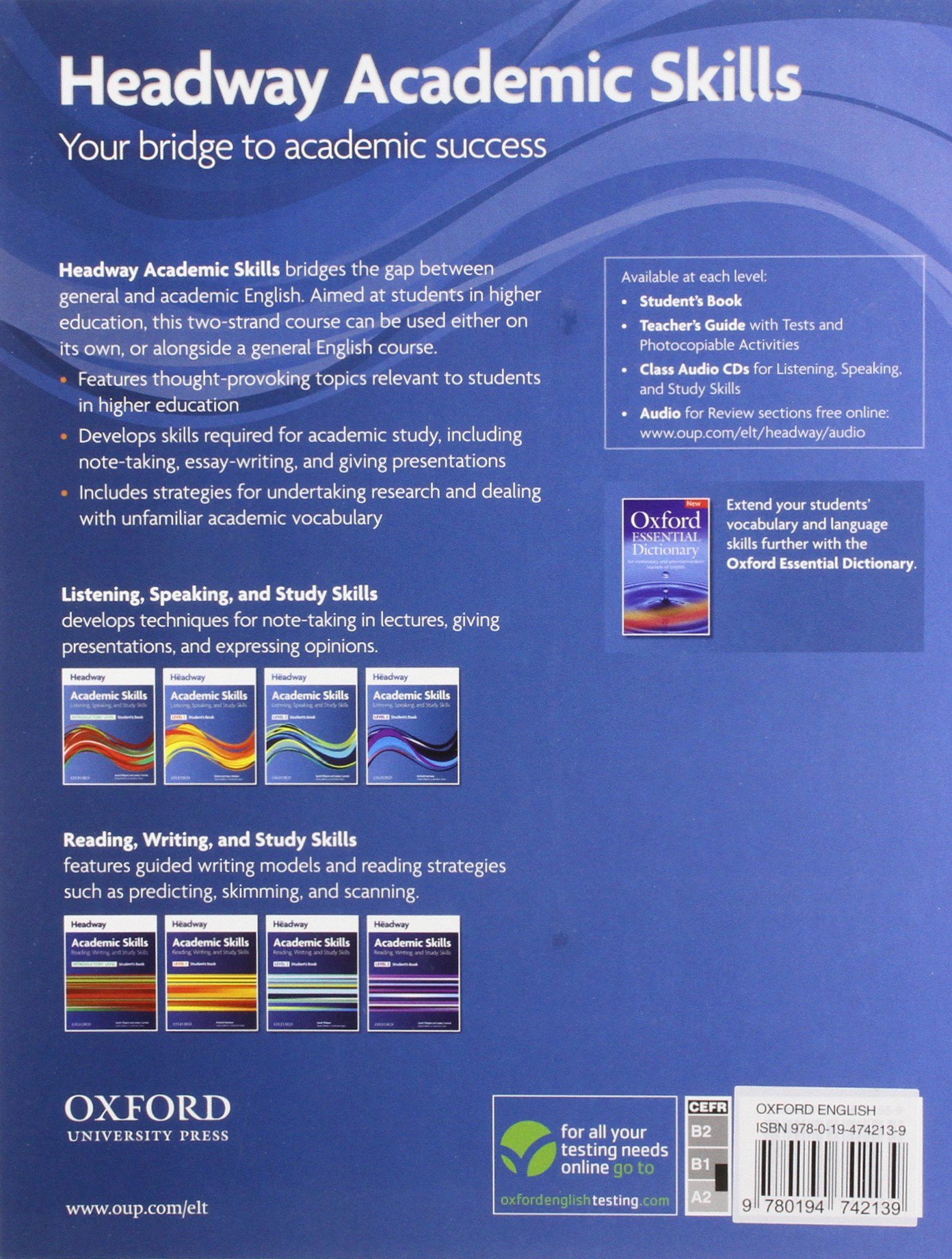 Headway Academic Skills Listening, Speaking and Study Skills 1 Student's Book with Oxford Online Skills