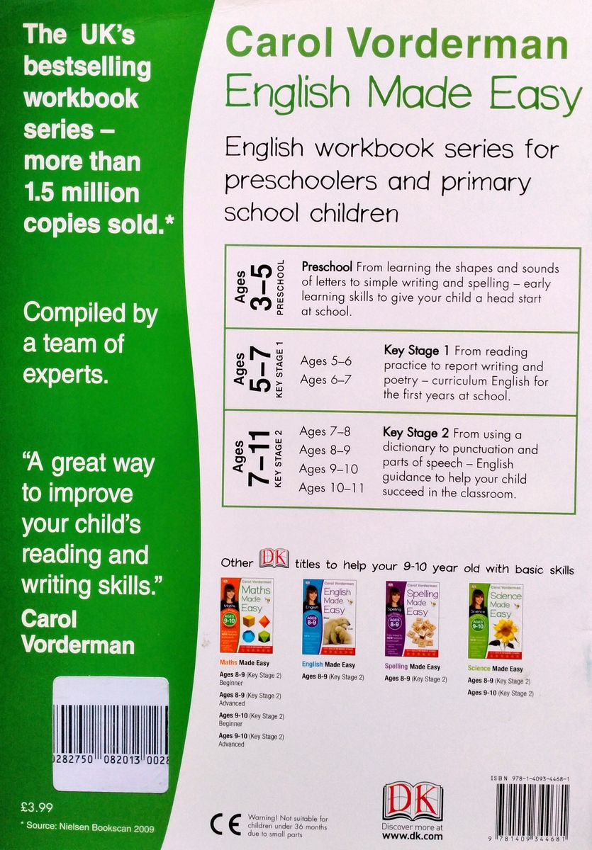 Vorderman Carol: English Made Easy Ages 9-10 Key Stage 2