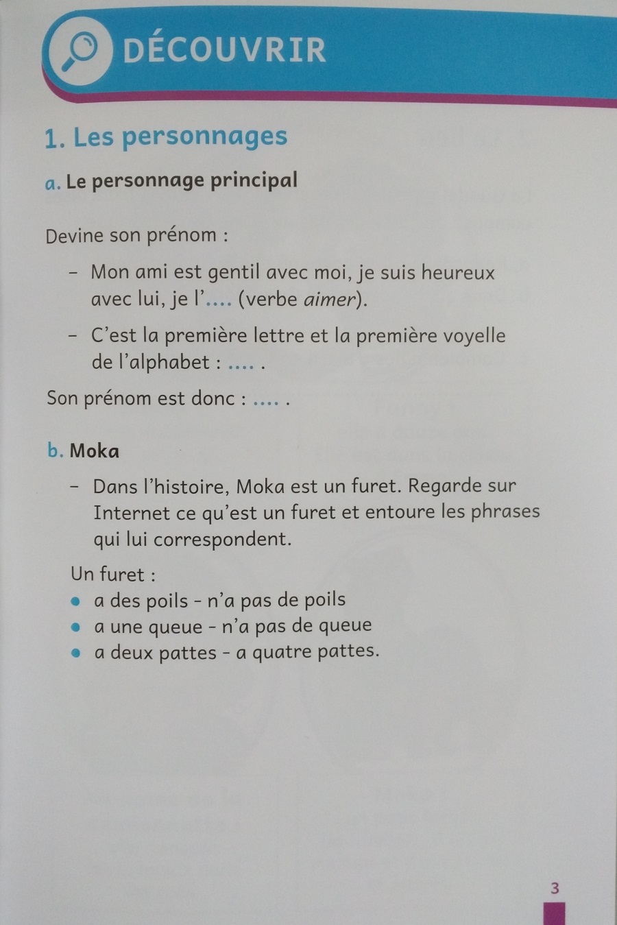 Decouverte 0 (A1.1) Un Furet Nomme Moka + Audio telechargeable