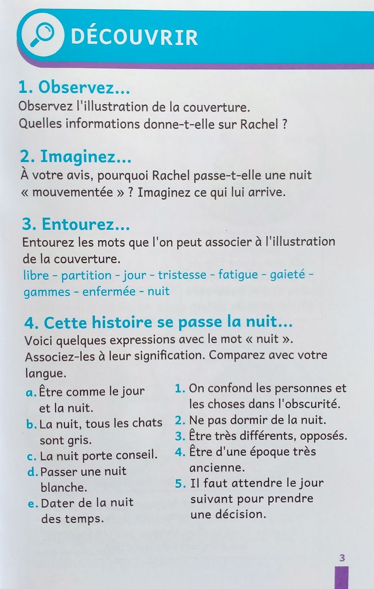 Decouverte 6 (B1.2) La Nuit Mouvementee de Rachel + Audio telechargeable