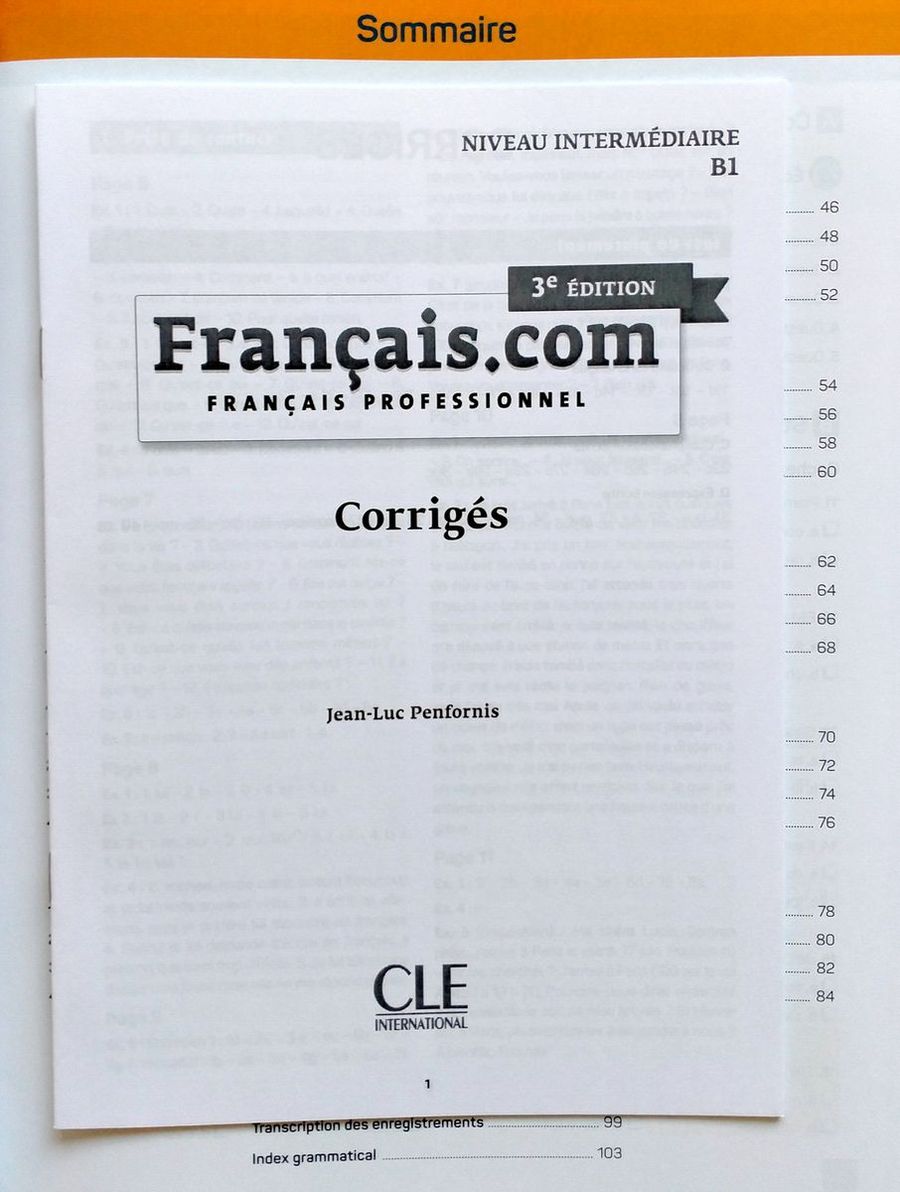 Francais.com Intermediaire B1 3eme edition Cahier d'exercices