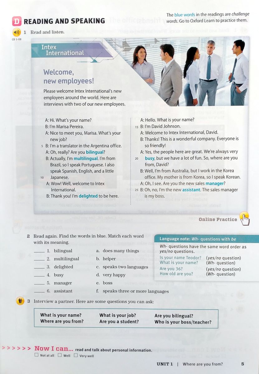 Network 1 Student Book with Online Practice