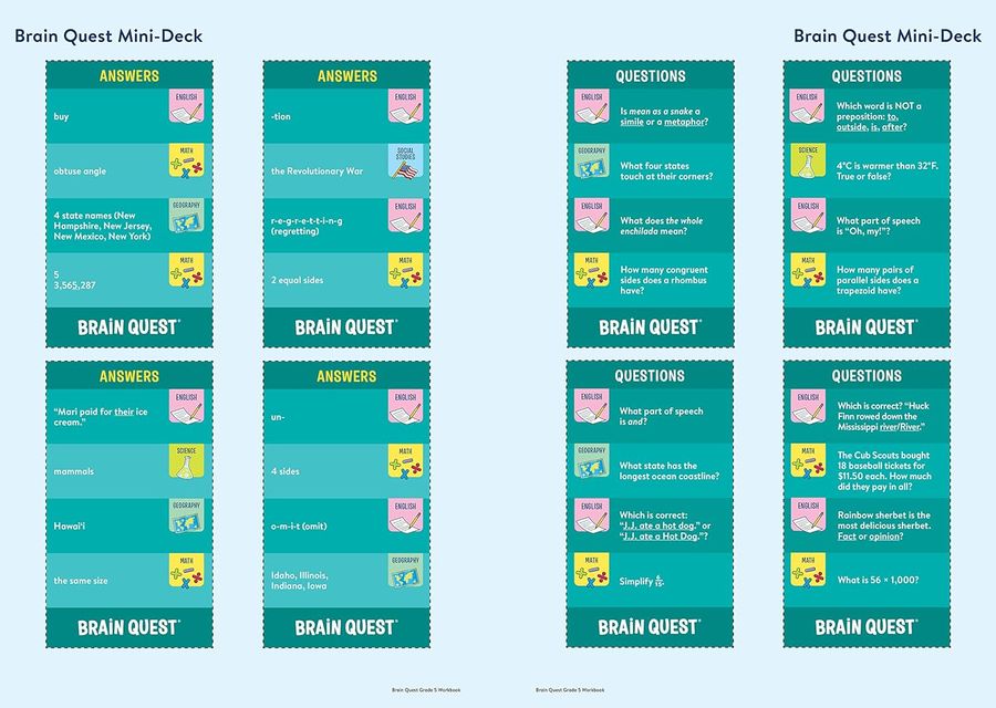 Brain Quest Workbook: 5th Grade (Revised Edition) Ages 10-11