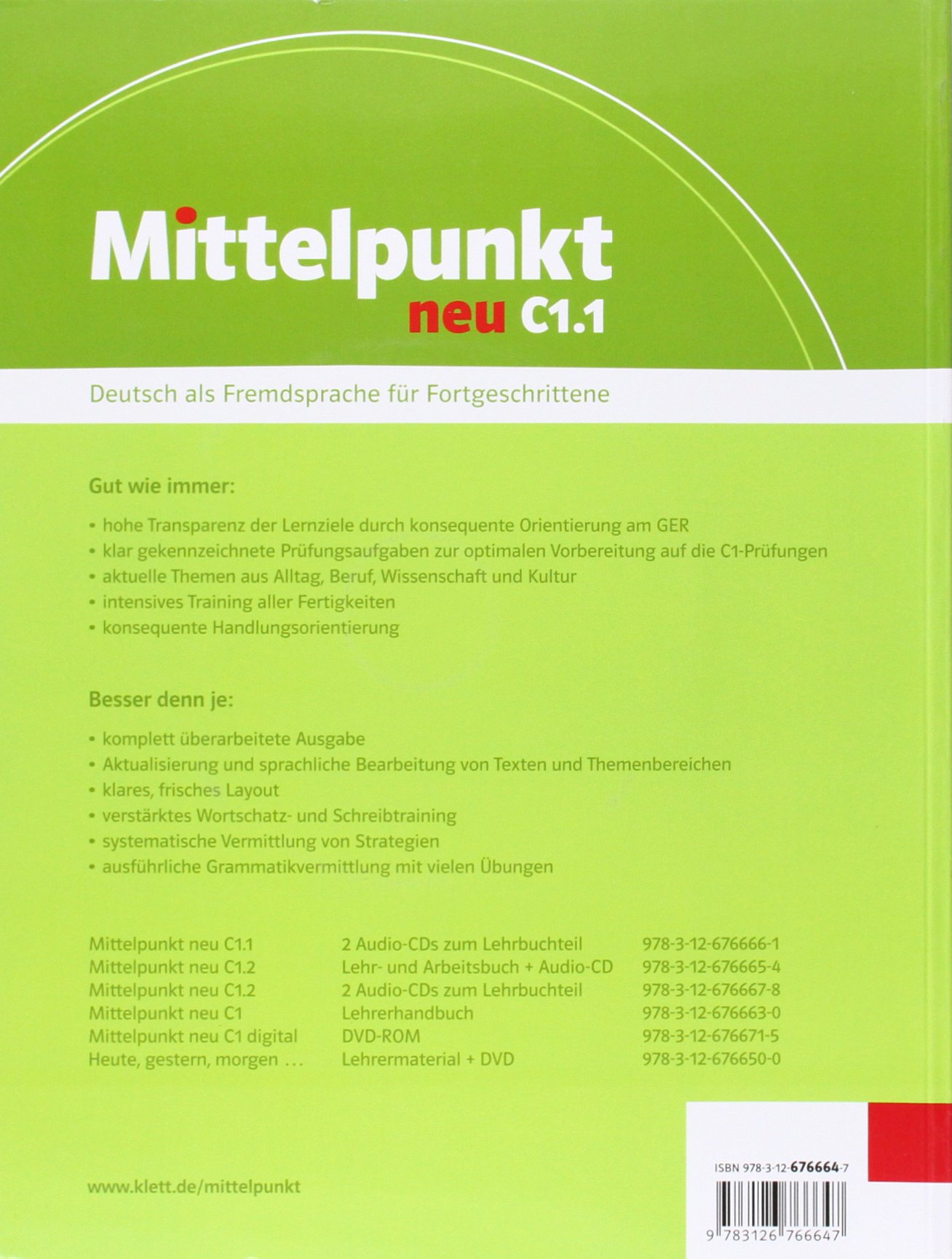 Mittelpunkt Neu C1.1 Lehr- und Arbeitsbuch Lektion 1-6 + CD zum Arbeitsbuch