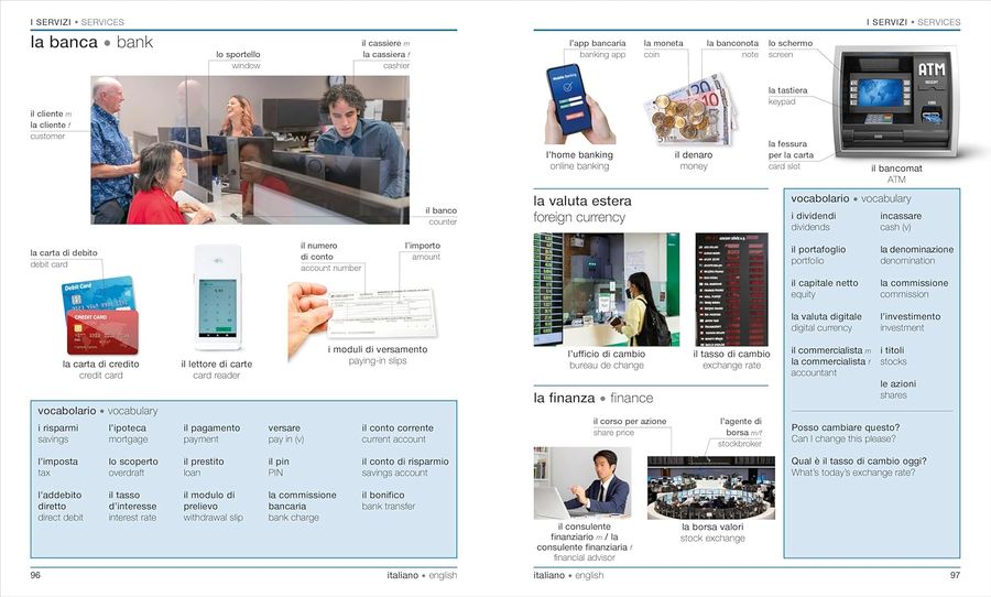 Italian-English Bilingual Visual Dictionary with Free Audio App