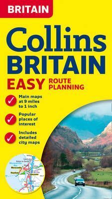 Collins Easy Route Planning Map Britain NE