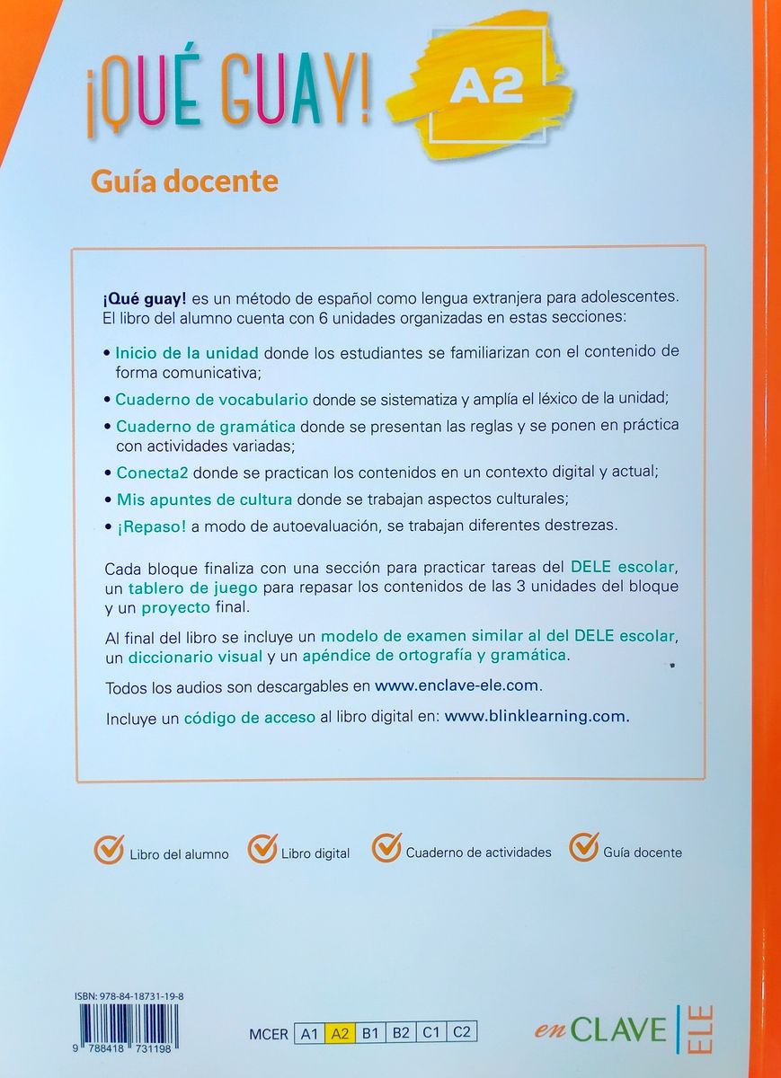 Que guay A2 Corso de Espanol Para Adolescents Guia Docente
