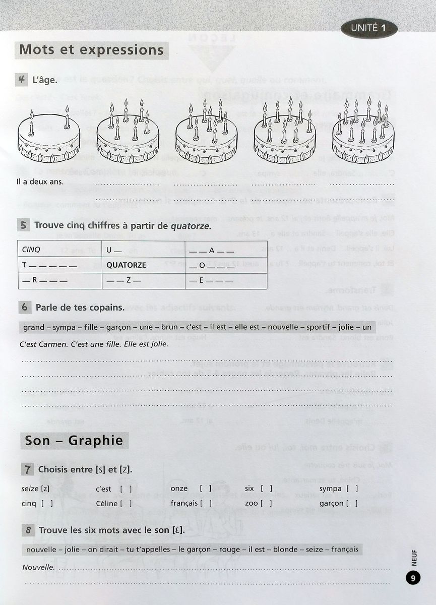 Oh la la! 1 Cahier d'exercices
