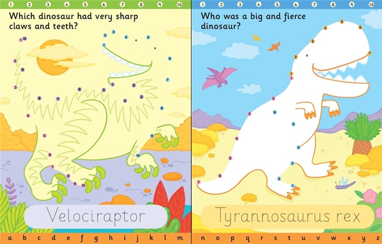 Usborne Wipe-Clean Dot-to-Dot Dinosaurs