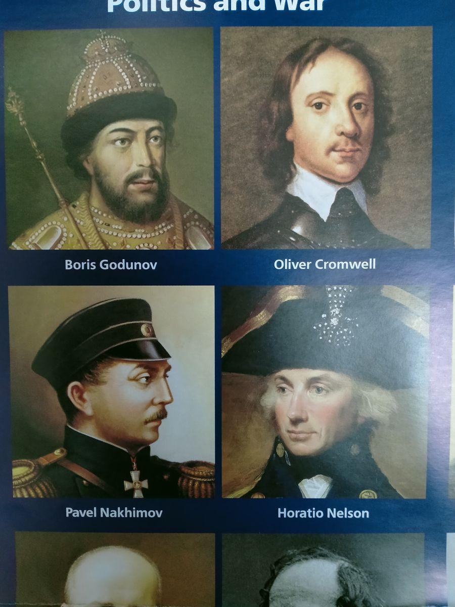 Плакат Great Personalities in Russian and British History, Science and Art