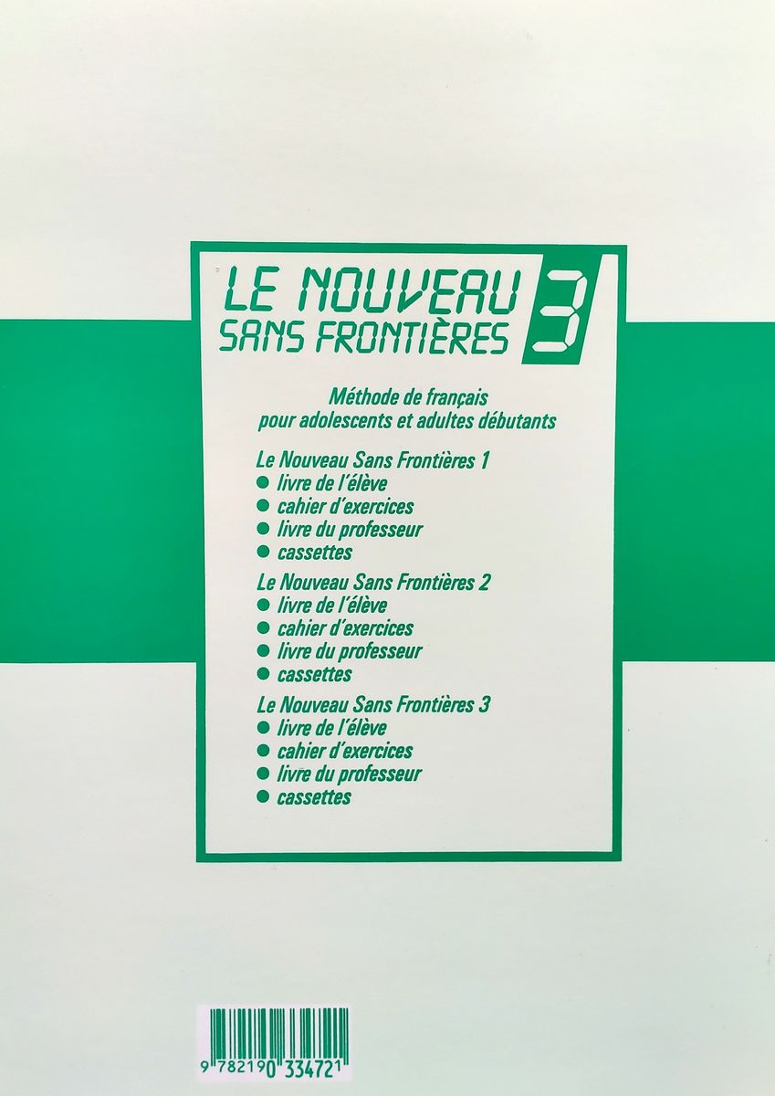 Le Nouveau Sans Frontieres 3 Cahier d'exercices