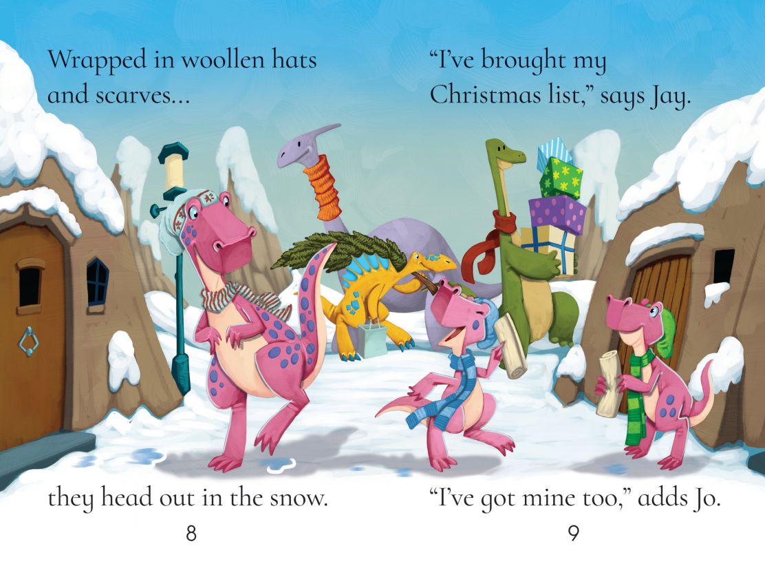 Usborne First Reading 3 Dinosaur Tales The Dinosaurs who Met Santa Claus