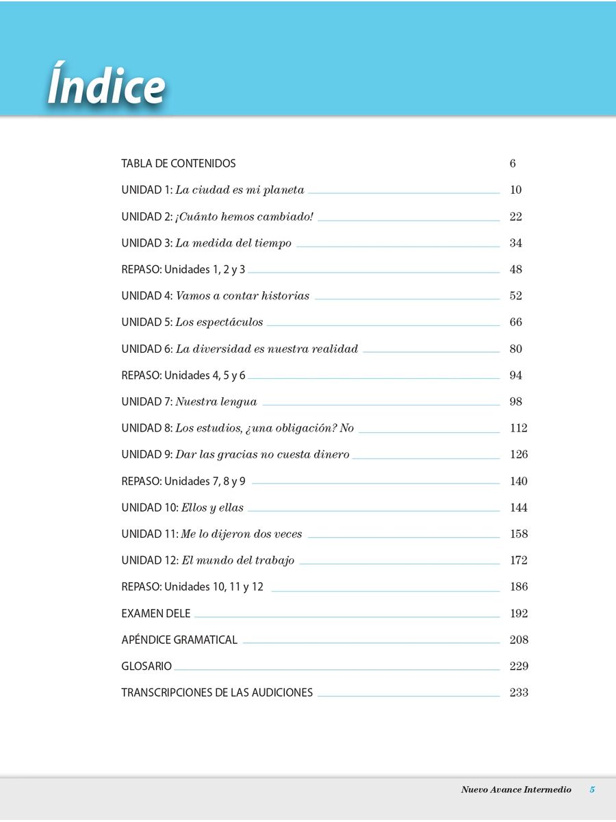 Nuevo Avance Intermedio Libro del alumno + CD