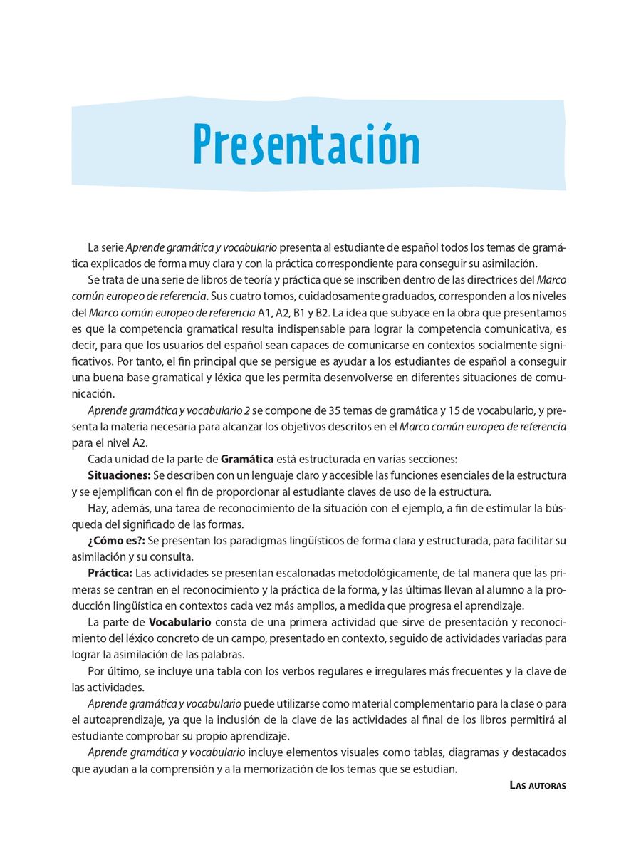 Aprende gramatica y vocabulario Nueva edicion 2