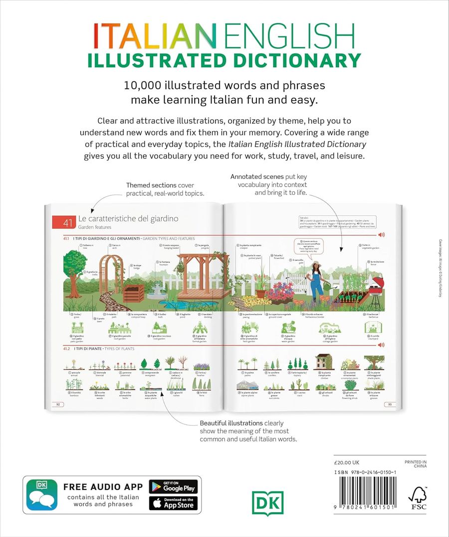 Italian English Illustrated Dictionary with Free Online Audio