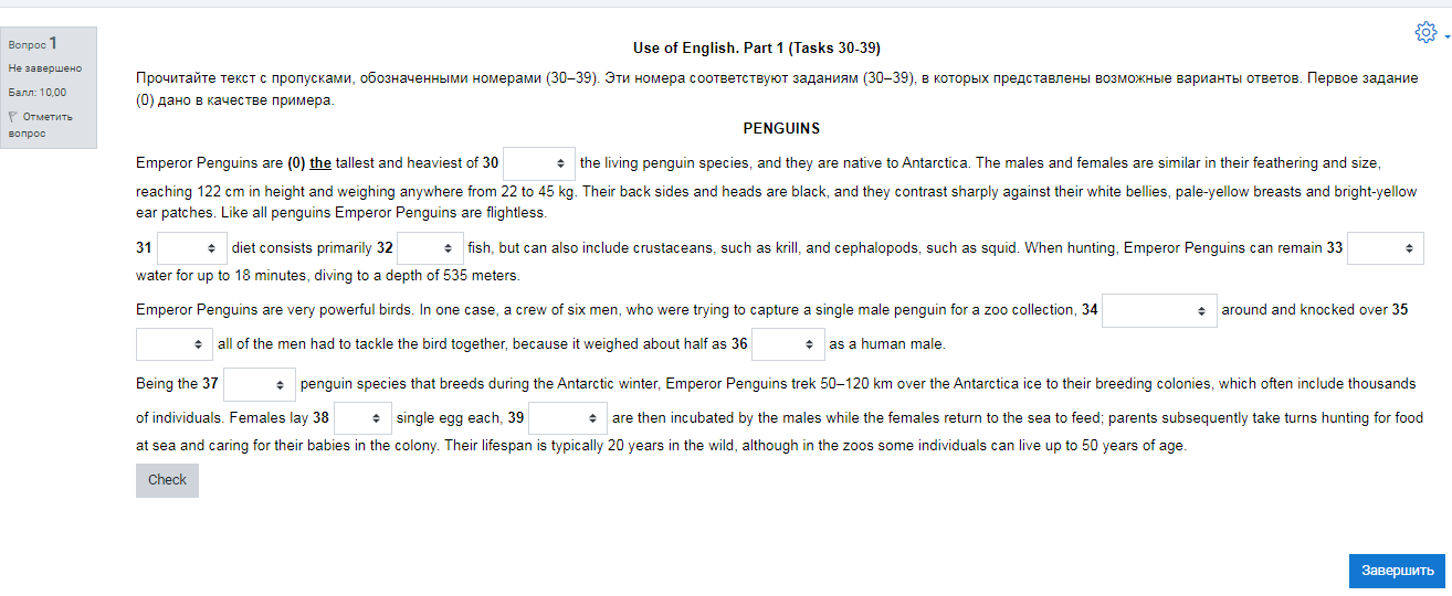 Диагностический онлайн-тест по английскому языку еSELT 3 (Listening, Reading, Use of English)