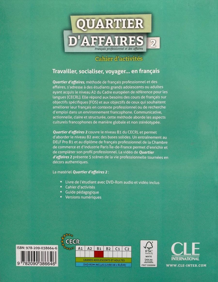 Quartier d'affaires B1 Cahier