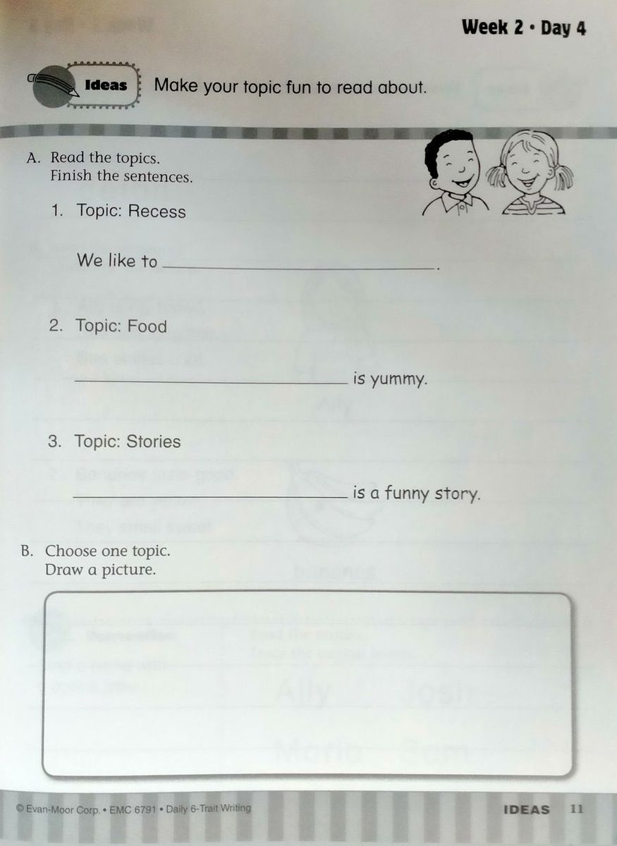 Daily 6-Trait Writing Grade 1 Student Workbook