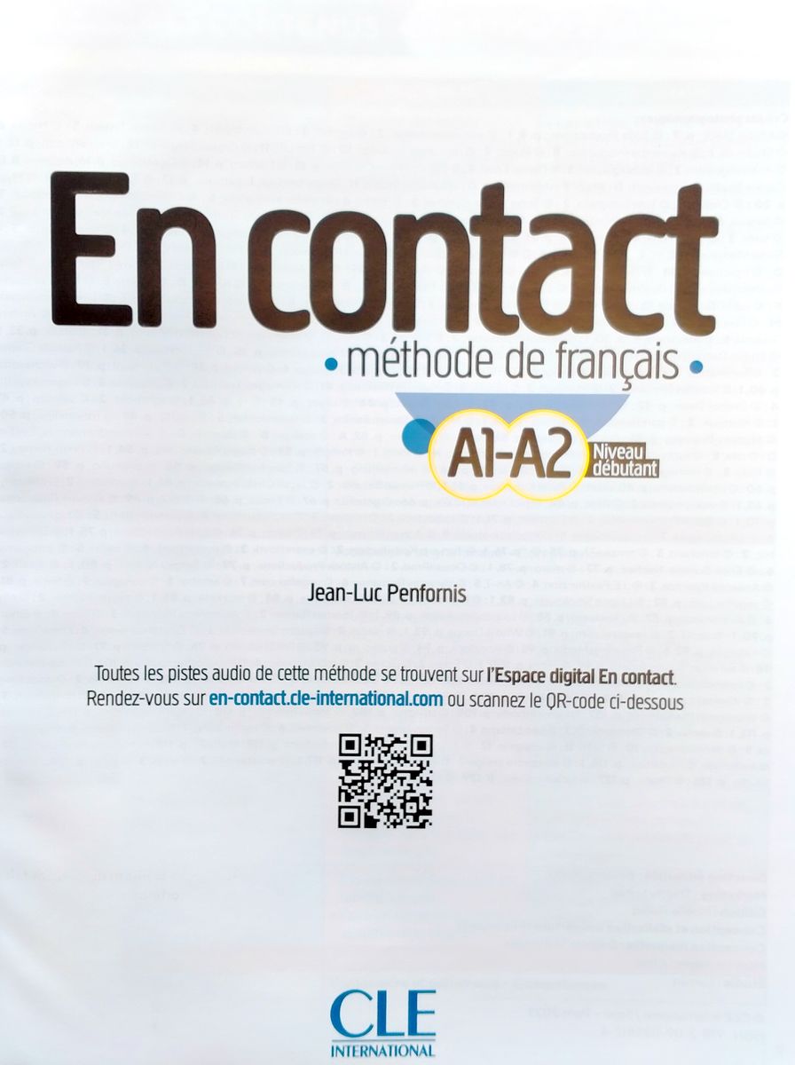 En contact A1-A2 Livre de l'eleve + audio telechargeable