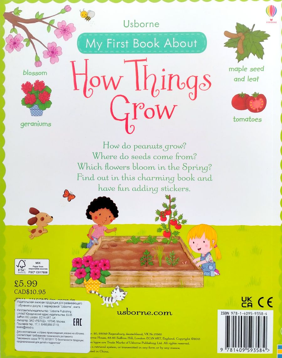 My First Book About How Things Grow Sticker Book