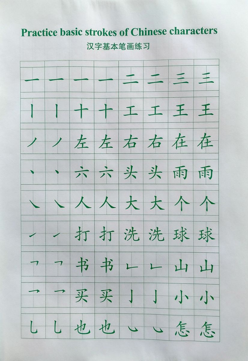 Chinese Paradise: Exercise Book for Chinese Characters