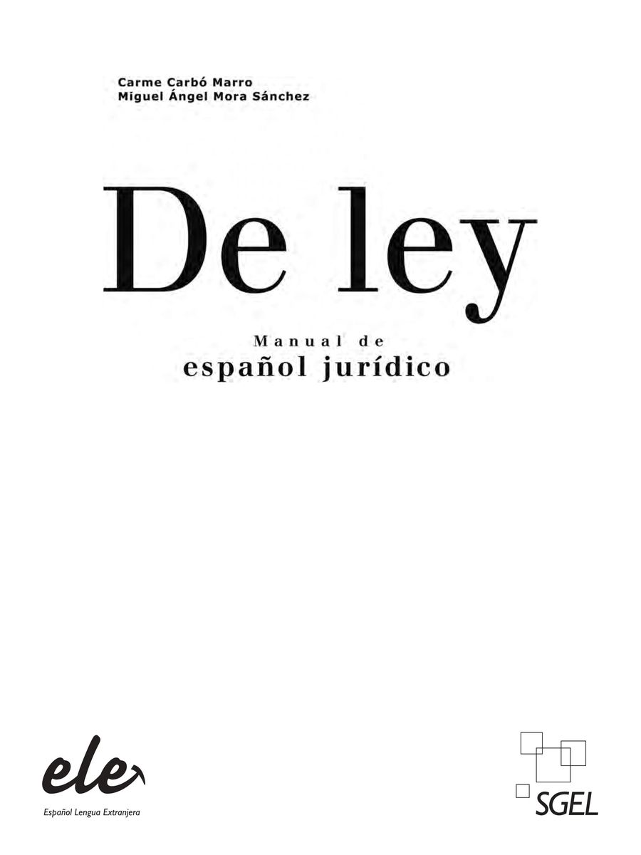 De ley Manual de espanol juridico
