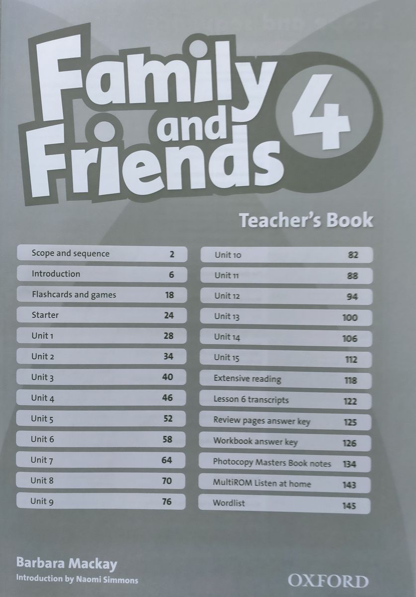 Family and Friends 4 Teacher's Book