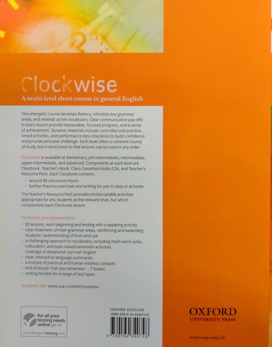 Clockwise Pre-Intermediate Classbook