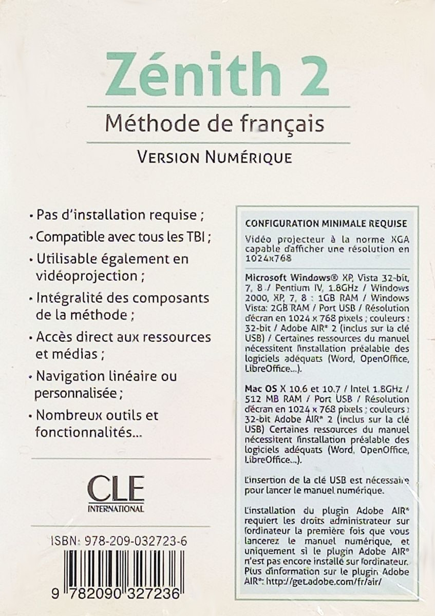 Zenith 2 Version numerique sur cle USB