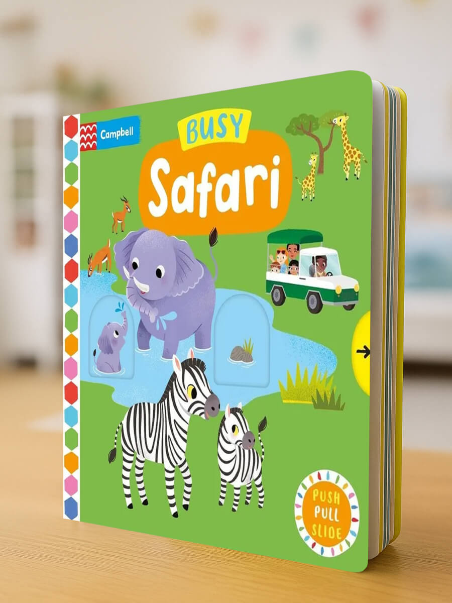 Busy Safari A Push, Pull, Slide Book