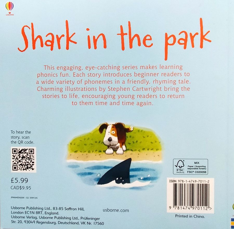 Usborne Phonics Readers Shark in the Park