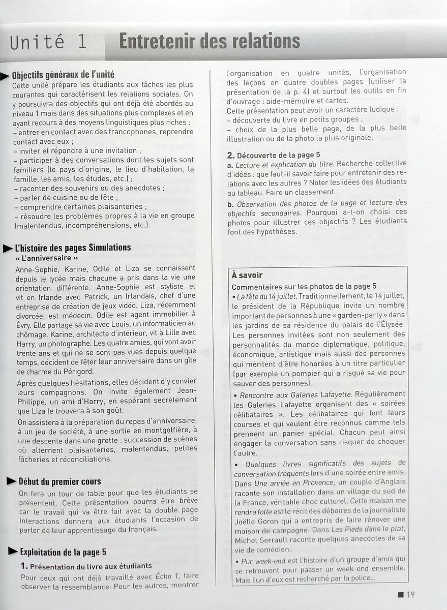 Echo 2 Livre du professeur