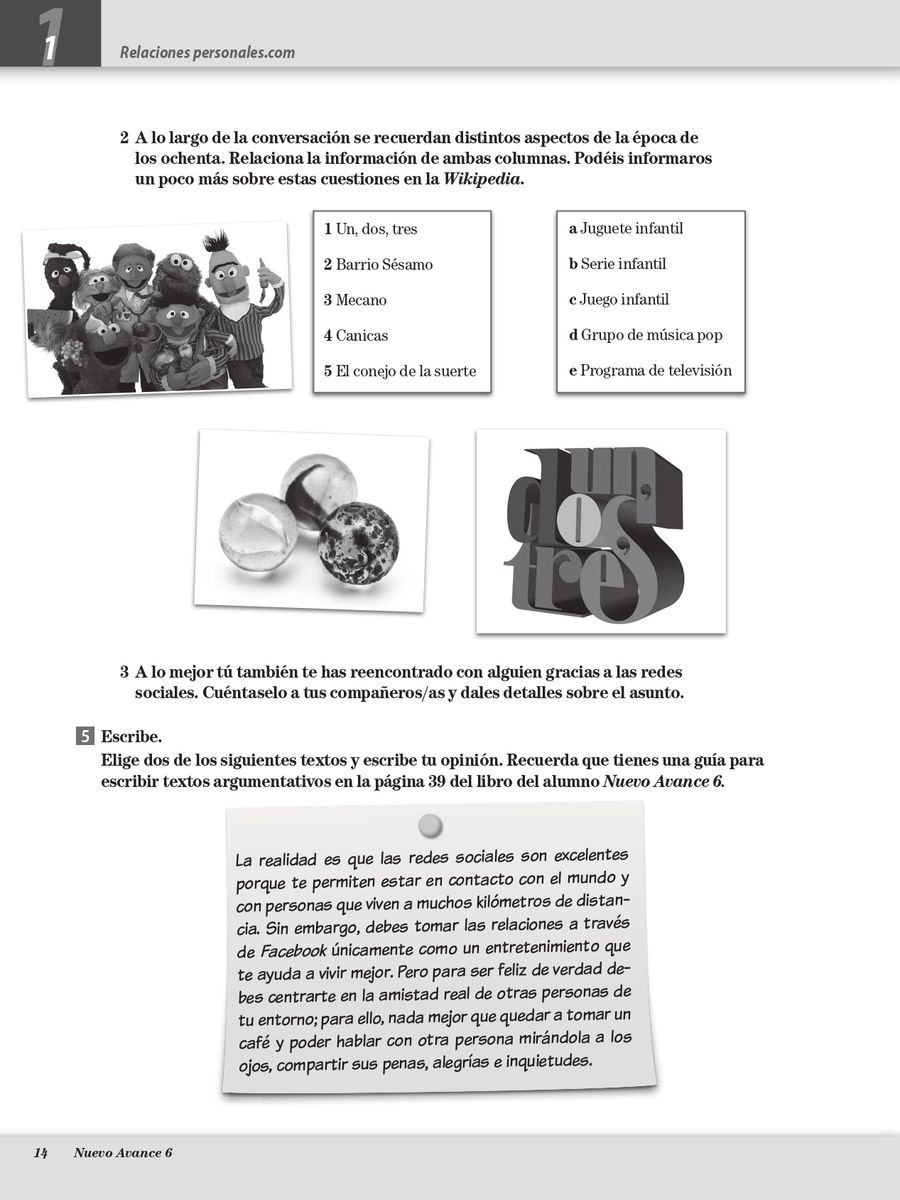 Nuevo Avance 6 Cuaderno de ejercicios + CD
