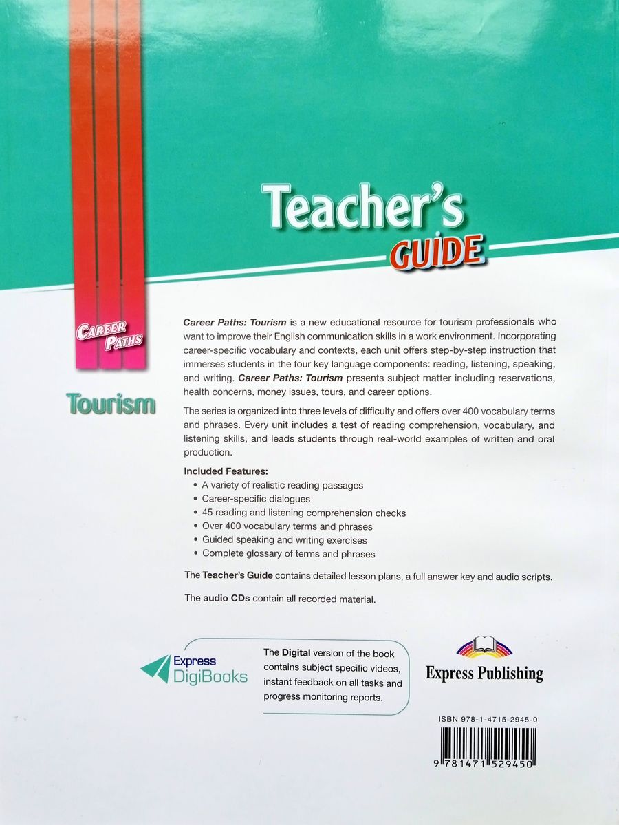Career Paths Tourism Teacher's Guide, Student's Book with Digibook and Online Audio