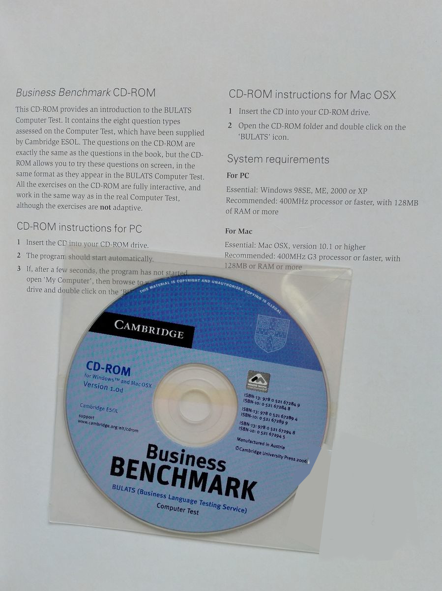 Business Benchmark Upper-Intermediate BULATS Student's Book with CD-ROM