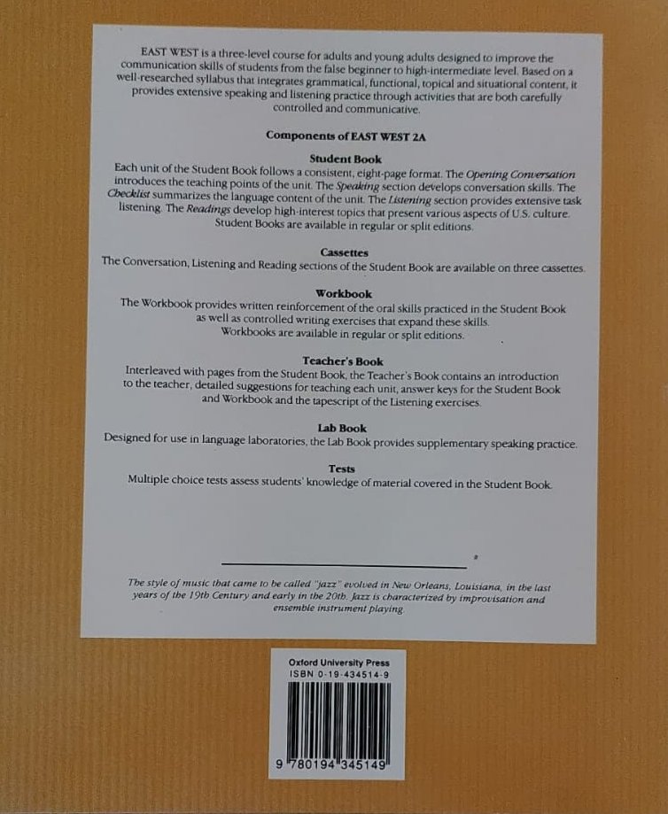 East West 2 Workbook Part A