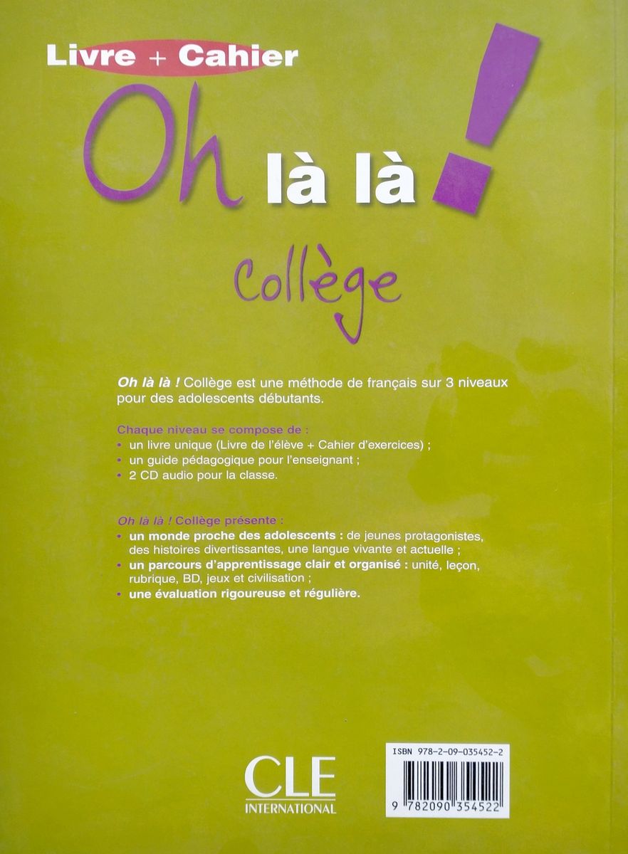 Oh la la! College 3 Livre de l'eleve