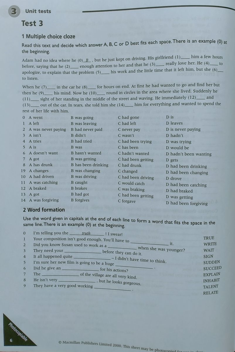 Rising Star Pre-FCE Test Booklet
