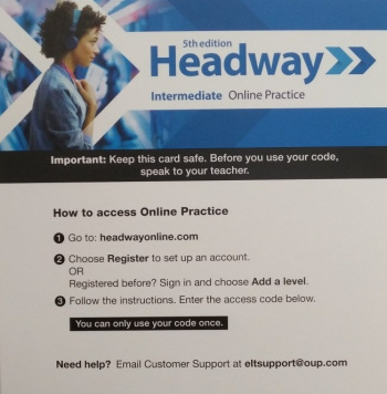 Headway (5th edition) Intermediate Online Practice Student's Resource Centre (для студентов)