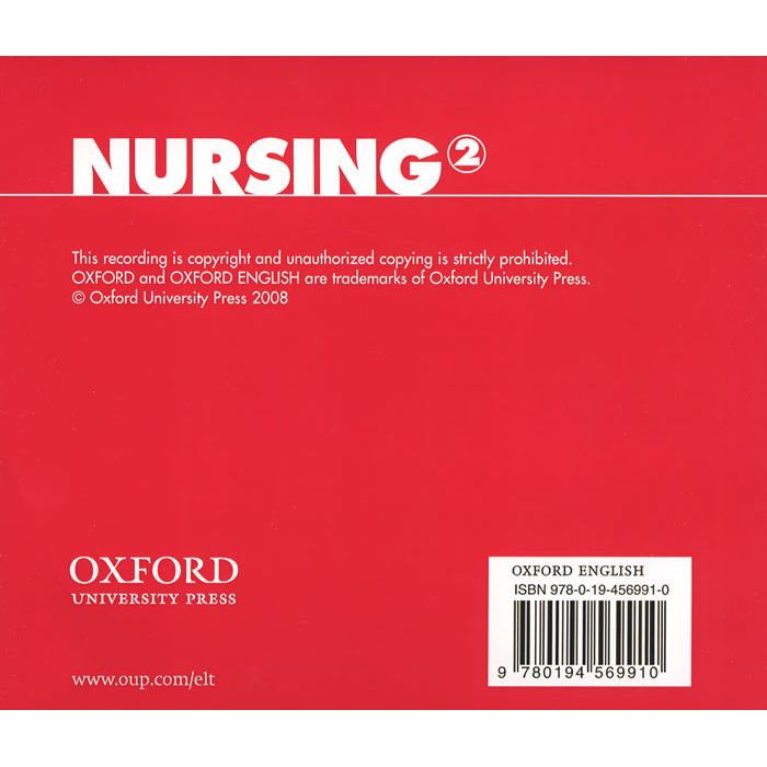 Oxford English for Careers Nursing 2 Class Audio CD